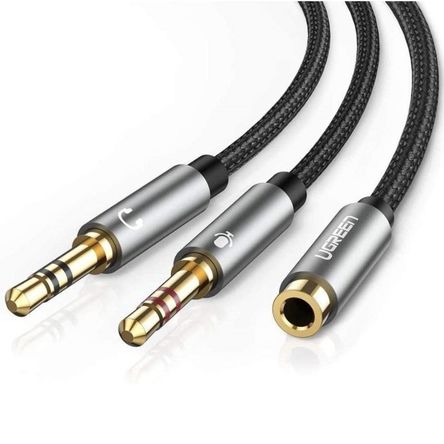 Cable Ugreen Splitter 3.5mm Dual Audio Stereo Hembra a 2 Macho AV140 - 20899