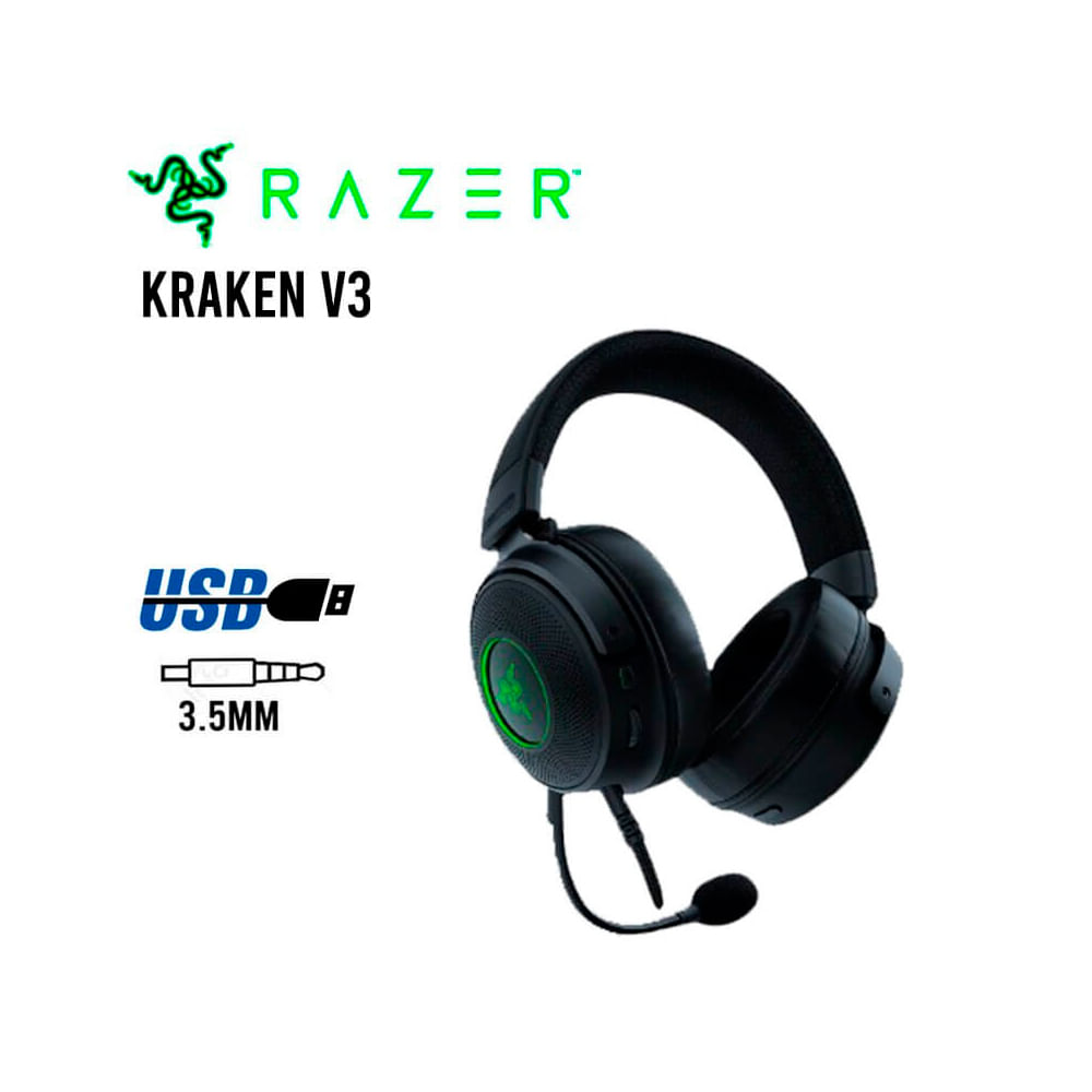 Audifonos Gaming Razer Kraken X Alambricos 3.5 mm con Microfono