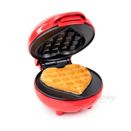 Maquina para hacer Waffle Rojo Mini Corazon