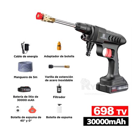 Hidrolavadora Alta Presion Inalambrica Auto Hidrolavadora Alta Presion Inalambrica Auto