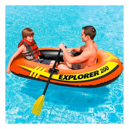 Gran Balsa Inflable Naranja para Lagos