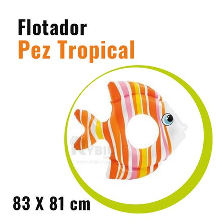 Flotador Aro Inflable Diseño de Pez Naranja RYBIU IMPORT