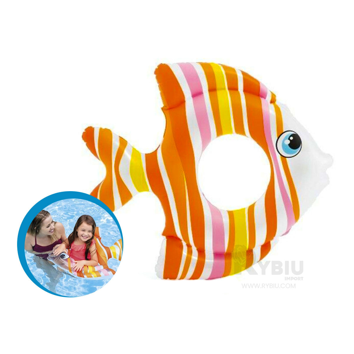 Flotador de Piscina Infantil Pez Naranja