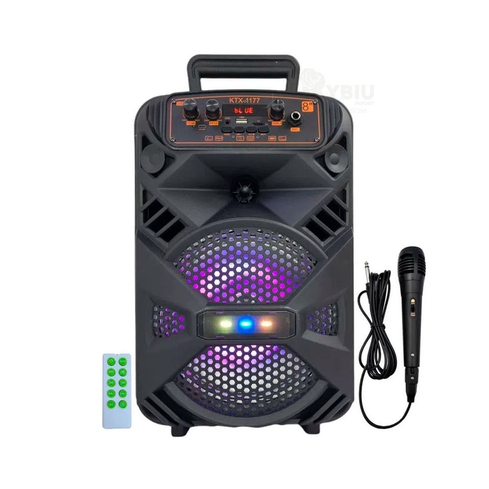 Altavoz Portatil para Exteriores Negro KTX-1177 Altavoz Portatil para Exteriores Negro KTX-1177