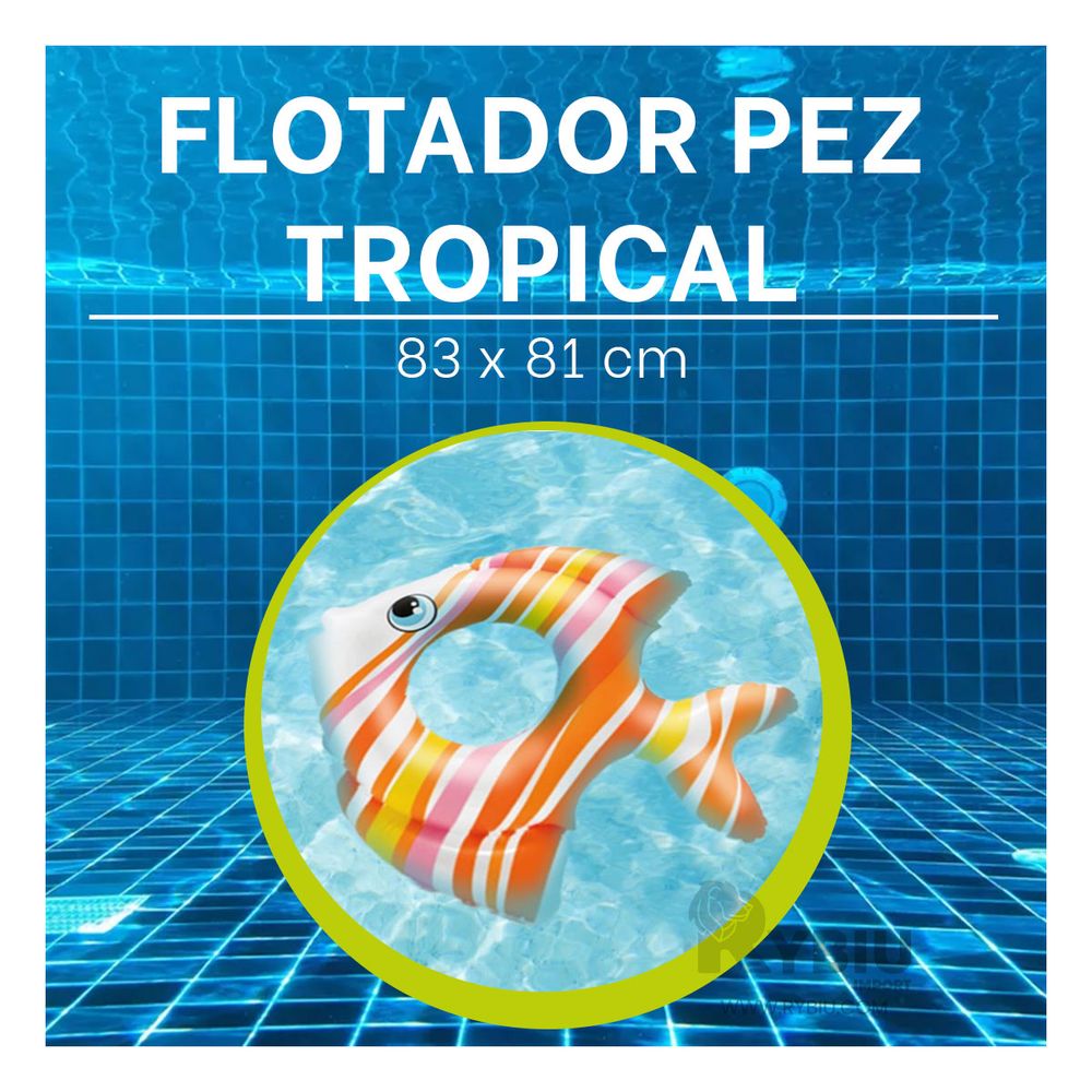 Flotador de Pez Inflable para Piscina Naranja Flotador de Pez Inflable para Piscina Naranja