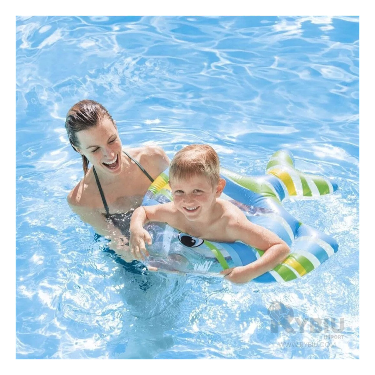 Pez Aro Flotador Infantil Celeste