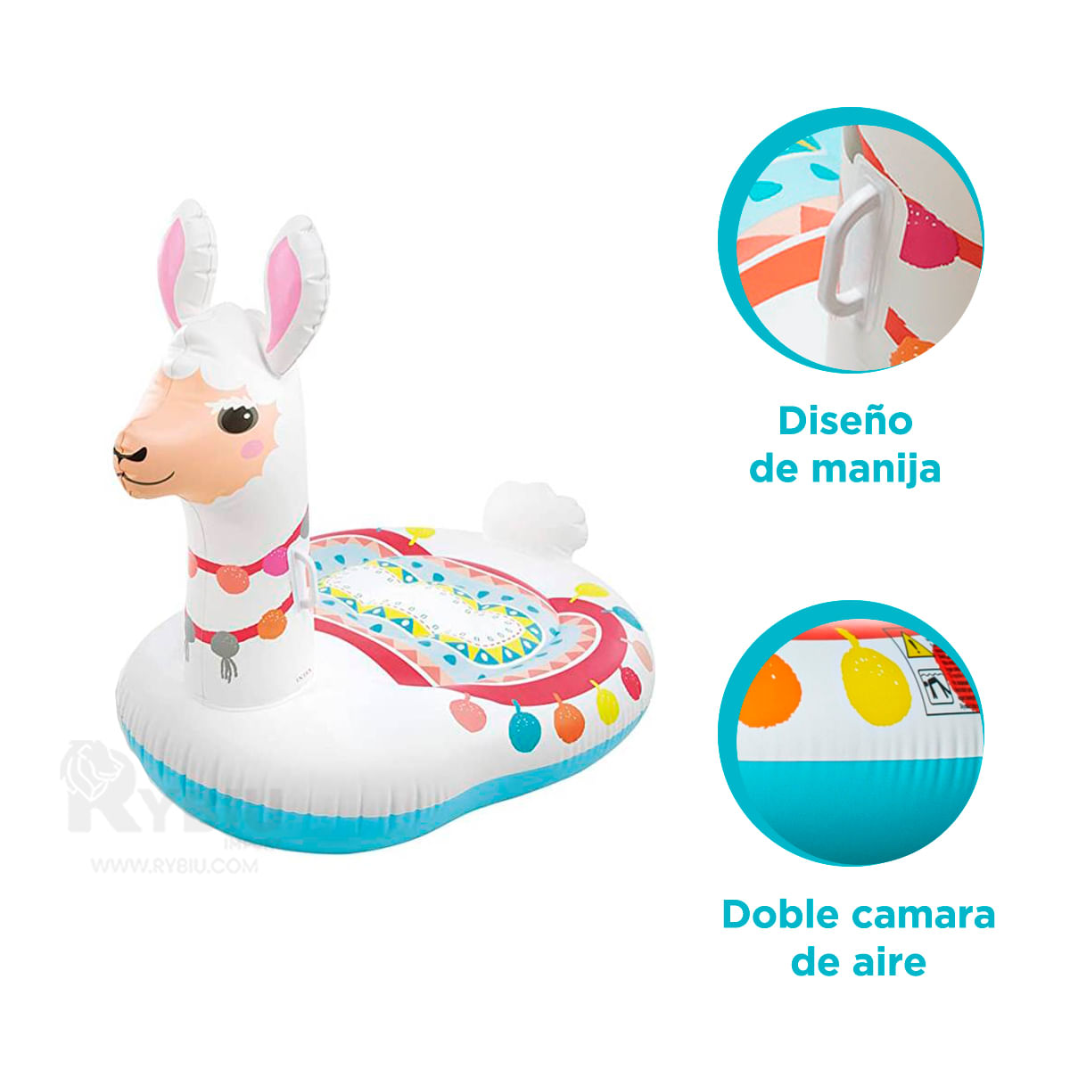 Inflable Flotador Llama con Asiento