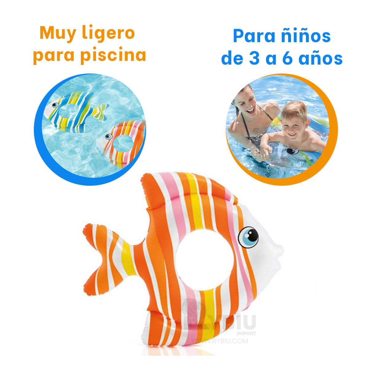 Juguete de Agua Flotador Infantil Naranja