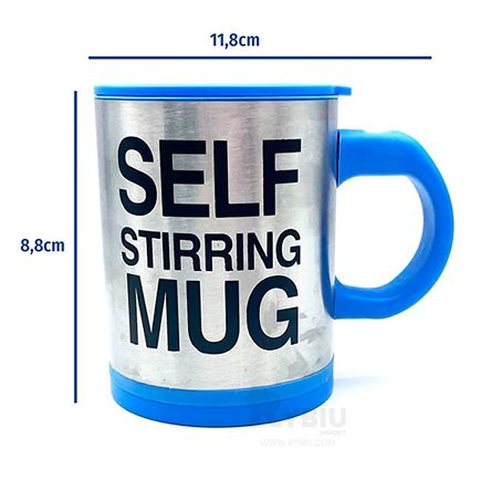 Taza Batidora Autoagitable a Pilas 400 ML Azul RYBIU IMPORT