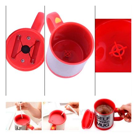 Taza con Capacidad de 400 ML Batidora Rojo RYBIU IMPORT