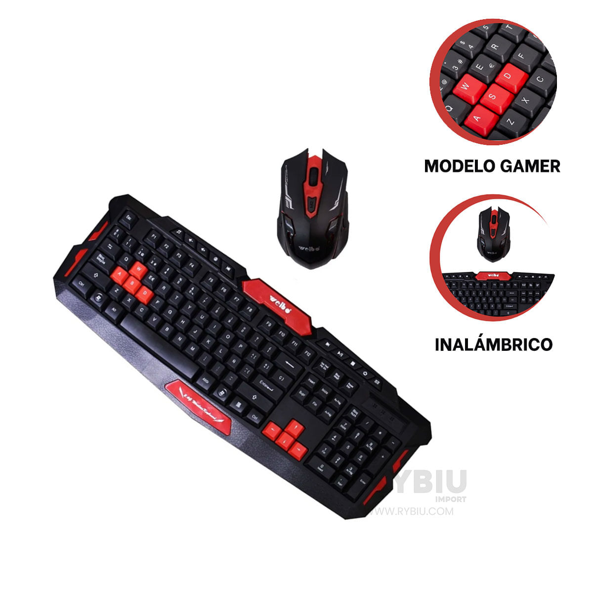 Teclado para Juegos con Mouse Gamer