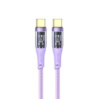 Cable Celular Type-C a Type-C PD 100W 1.2m Tejido ICY Lila