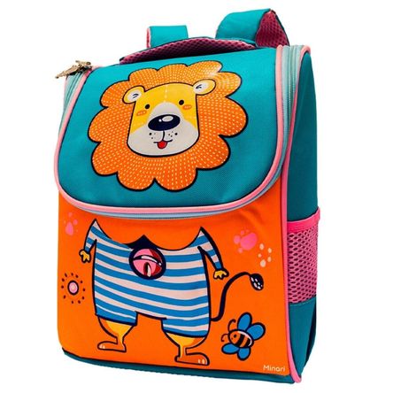 Mochila Escolar Infantil Infantil León Celeste 616M