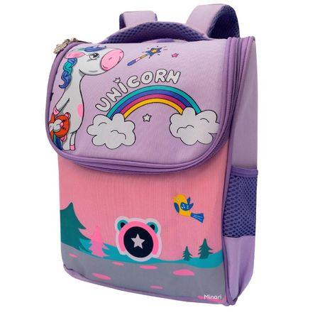 Mochila Escolar Infantil Infantil Unicornio Lila - Niña 616M