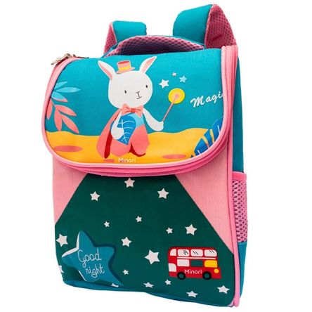 Mochila Escolar Infantil Infantil Conejito Mago Rosa - Niña 616M