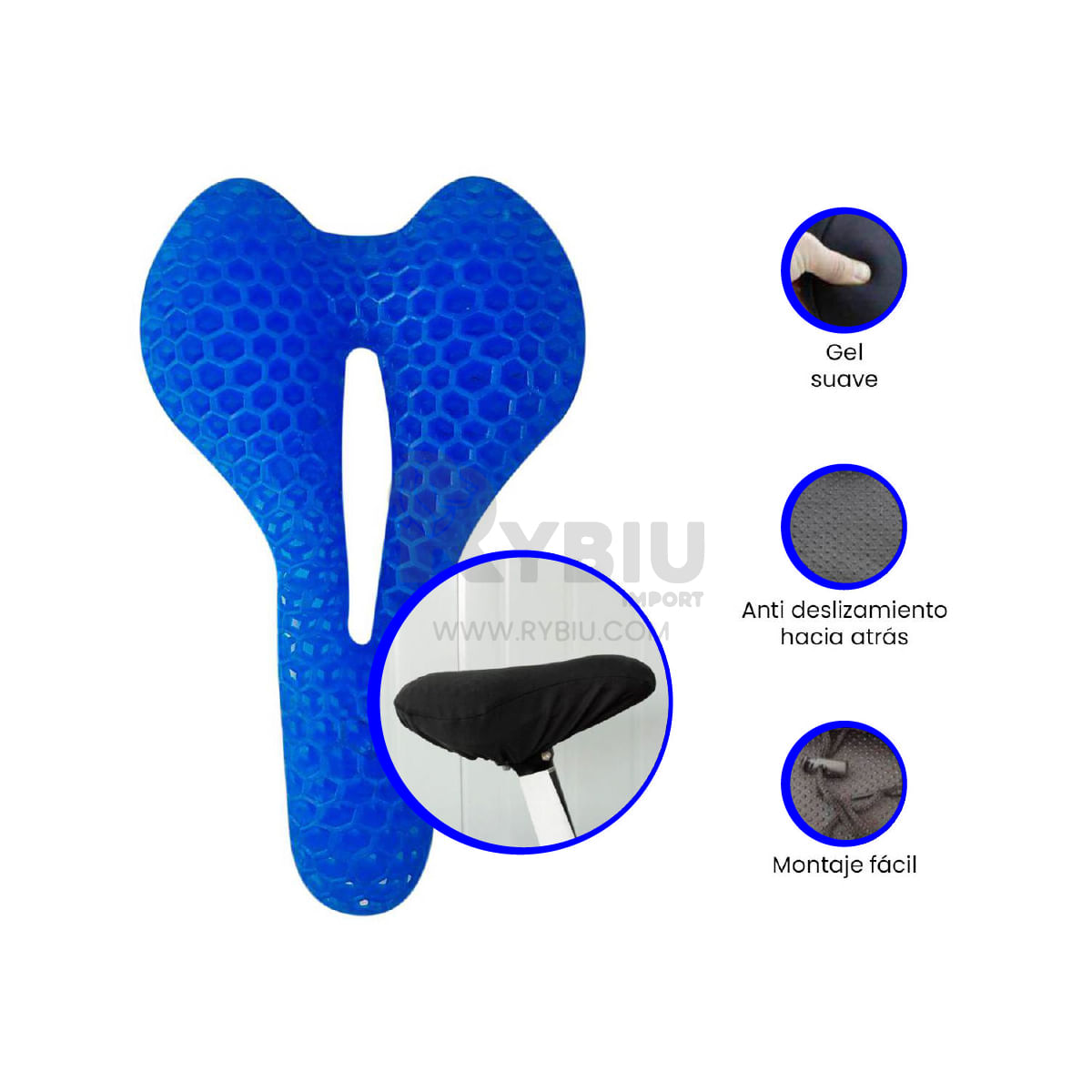 Asiento Gel Ergonomico con Funda