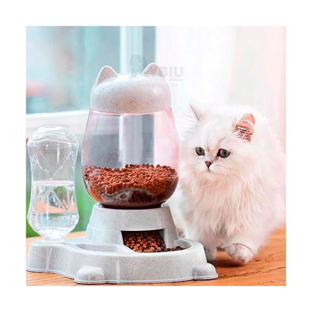 Comedero bebedero pet blanco promart