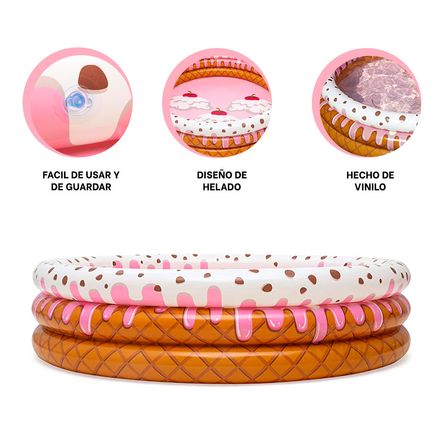 Piscina para Bebe con Base Acolchada Piscina para Bebe con Base Acolchada