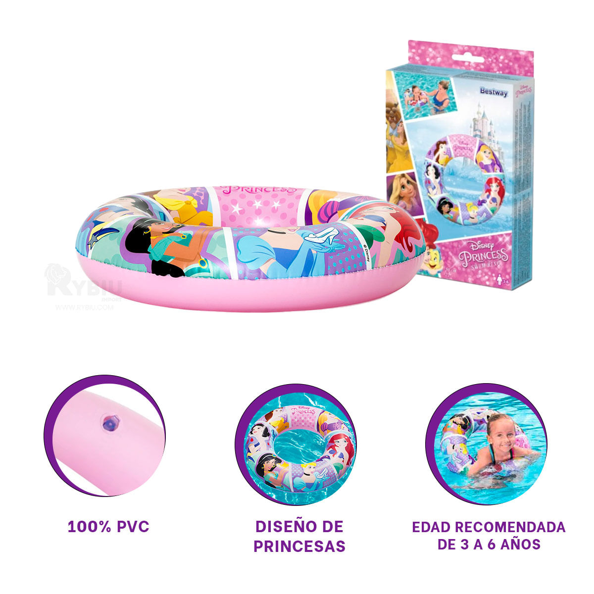 Flotador Infantil de Princesas Disney