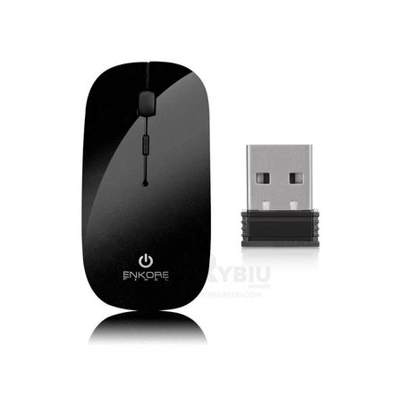 Mouse Inalambrico con USB Negro