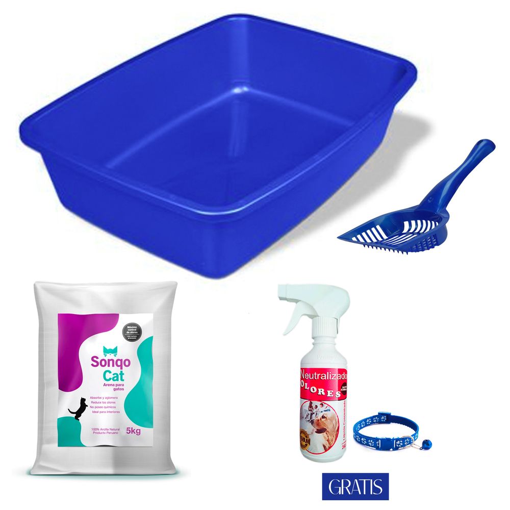 Cat Bandeja Arenero BANDEJA PARA GATO GRIS C/BORDE ROJO, 22″x16