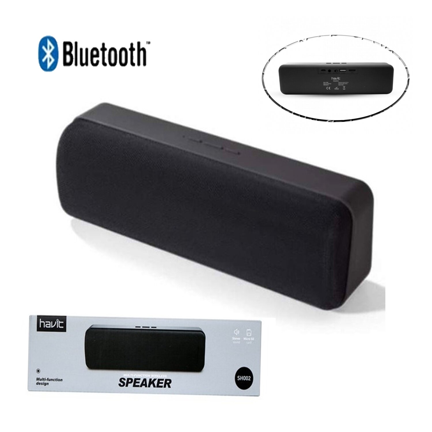 Parlante Bluetooth Multifunción Havit SH002 Negro
