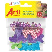 Stickers ANTICREATIVO Mariposas + Corazón c/Diamante 66un