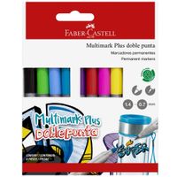 Marcadores FABER CASTELL Multimark Plus Doble Punta 6un