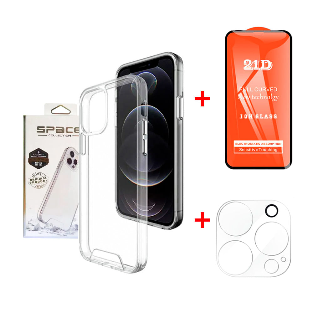 Case Space + Protector de Pantalla + Mica para Cámara para iPhone XR -  Promart