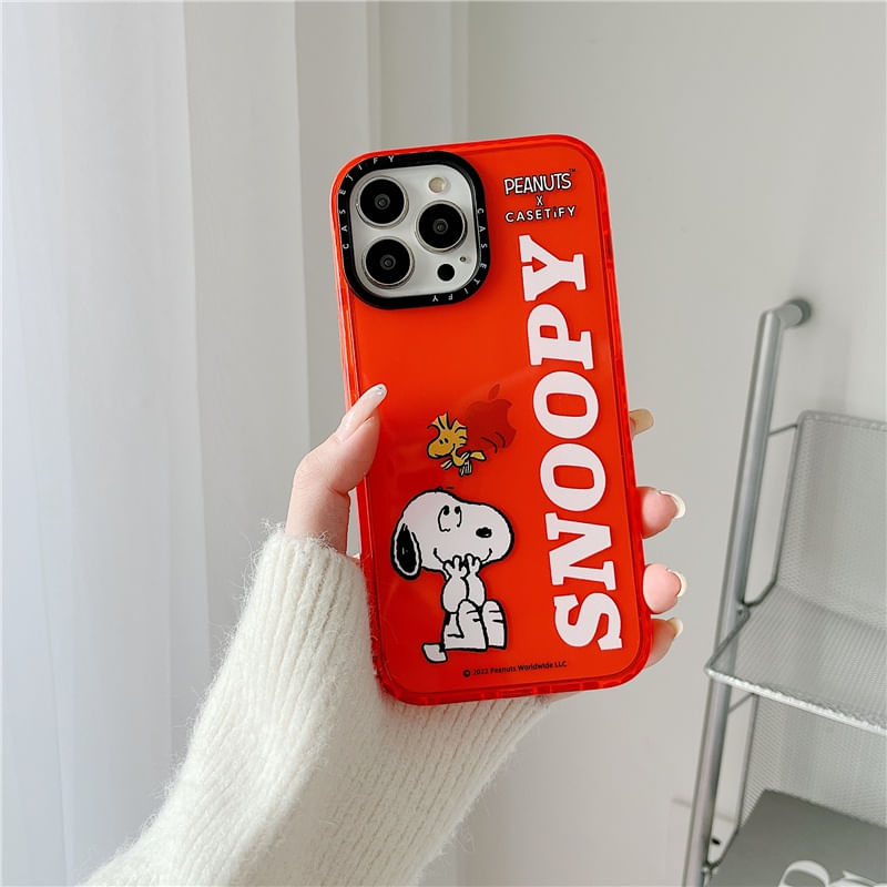 Case ScreenShop Para Samsung Galaxy S21 Ultra Snoopy Rojo Transparente Casetify