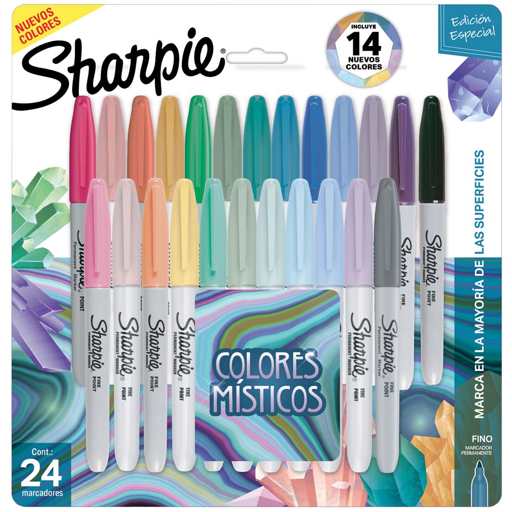 Marcador SHARPIE Punta Fina Colores Surtidos Paquete 24un - Promart