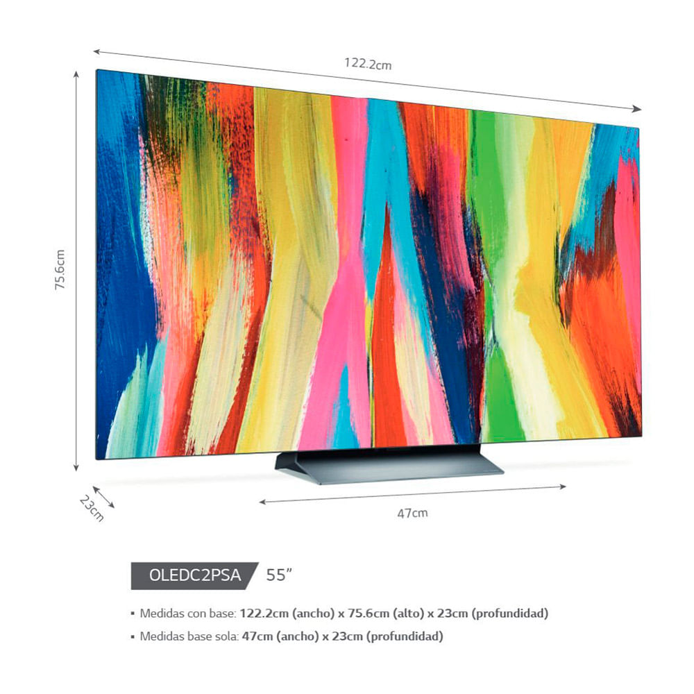 Televisor LG OLED 4K ThinQ AI 55" OLED55C2 (2022)
