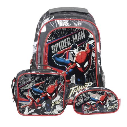 Set Mochila Lonchera y Cartuchera Spiderman - Promart