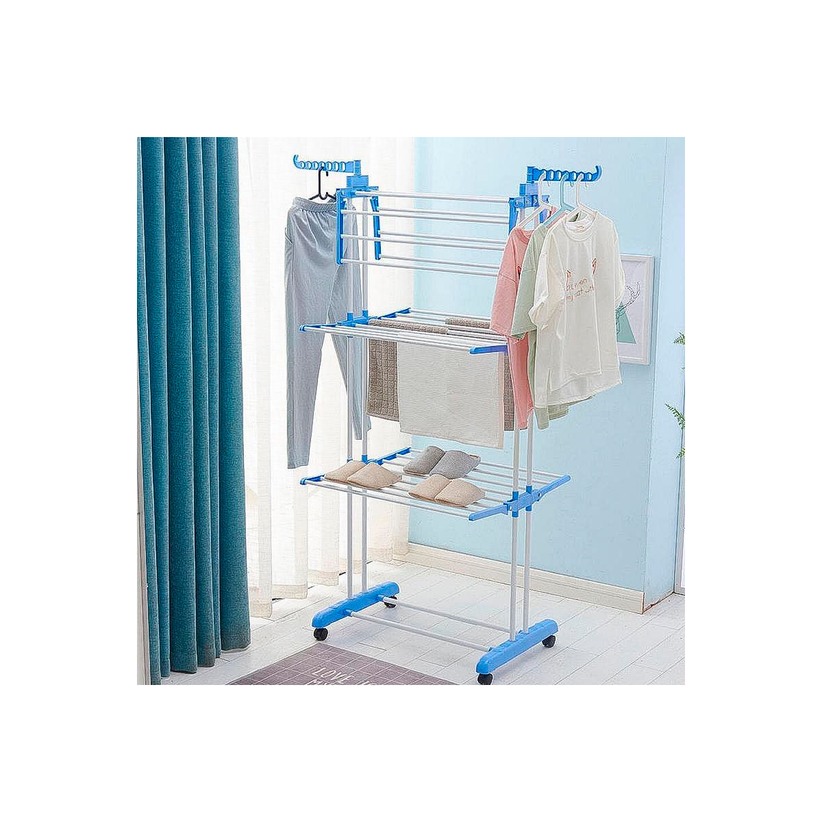 Tendero Tendal Organizador  Ropa 3 Niv Colgadores