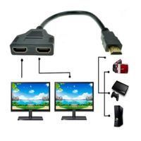 Cable Splitter Hdmi Miltiplicador x2 adaptador Conecte 1 Equipo 2 Tv