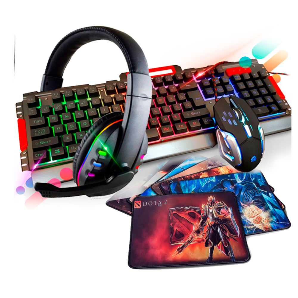 Combo Teclado + Mouse Gamer 2 En 1 De Colores 35 Teclas G506 GENERICO