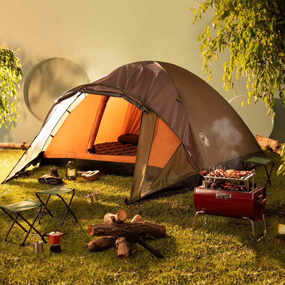 Carpa Estructural Abside Greenside Verde 6 Personas