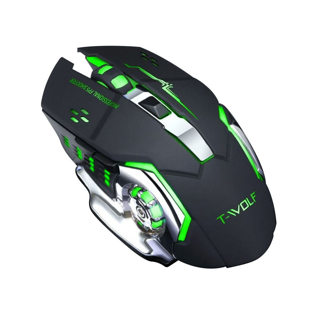 Mouse Gamer Recargable Inalámbrico WiFi 6 Botones RGB - Promart