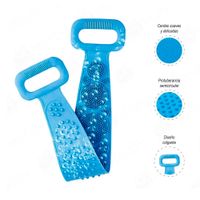 Cepillo Banda de Silicona para Ducha Baño Celeste