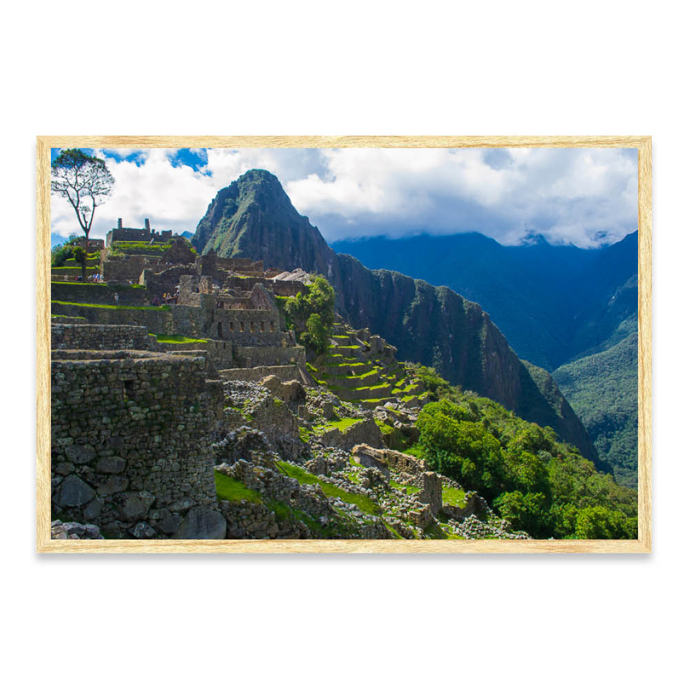 Cuadro Machu Picchu por dentro 90x60 Papel de Algodón Marco madera natural  - Promart