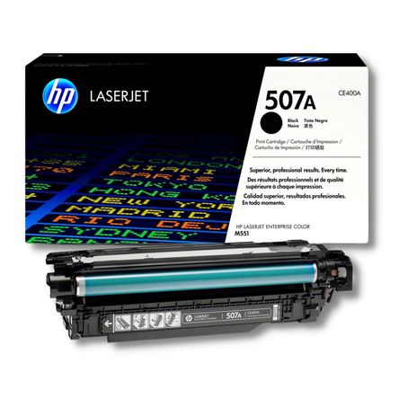 Toner HP CE400A (507A) Negro LaserJet Enterprise Color M551 - Promart