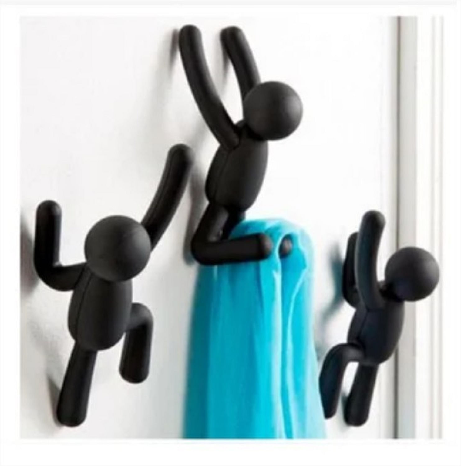 Set de 3 Ganchos Percheros Organizadores de Pared Hombrecitos