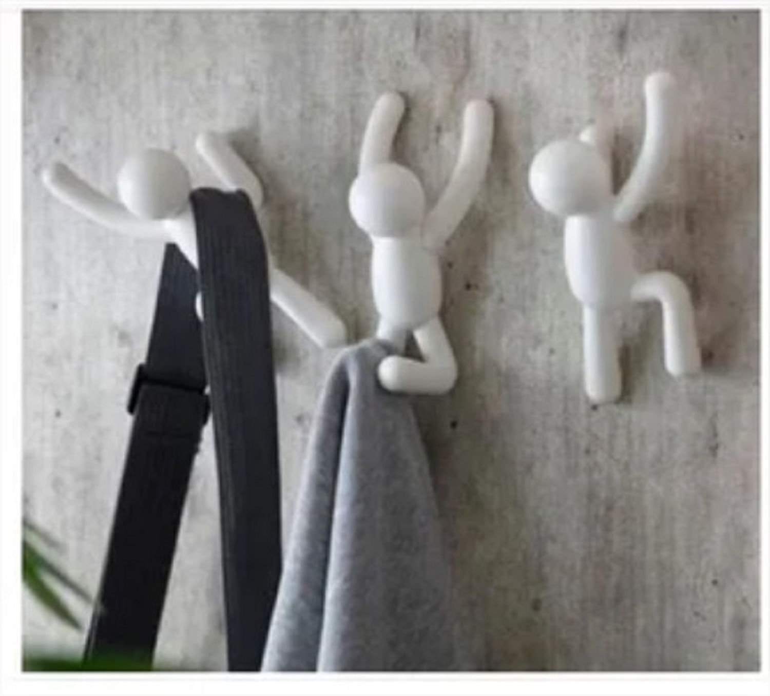 Set de 3 Ganchos Percheros Organizadores de Pared Hombrecitos