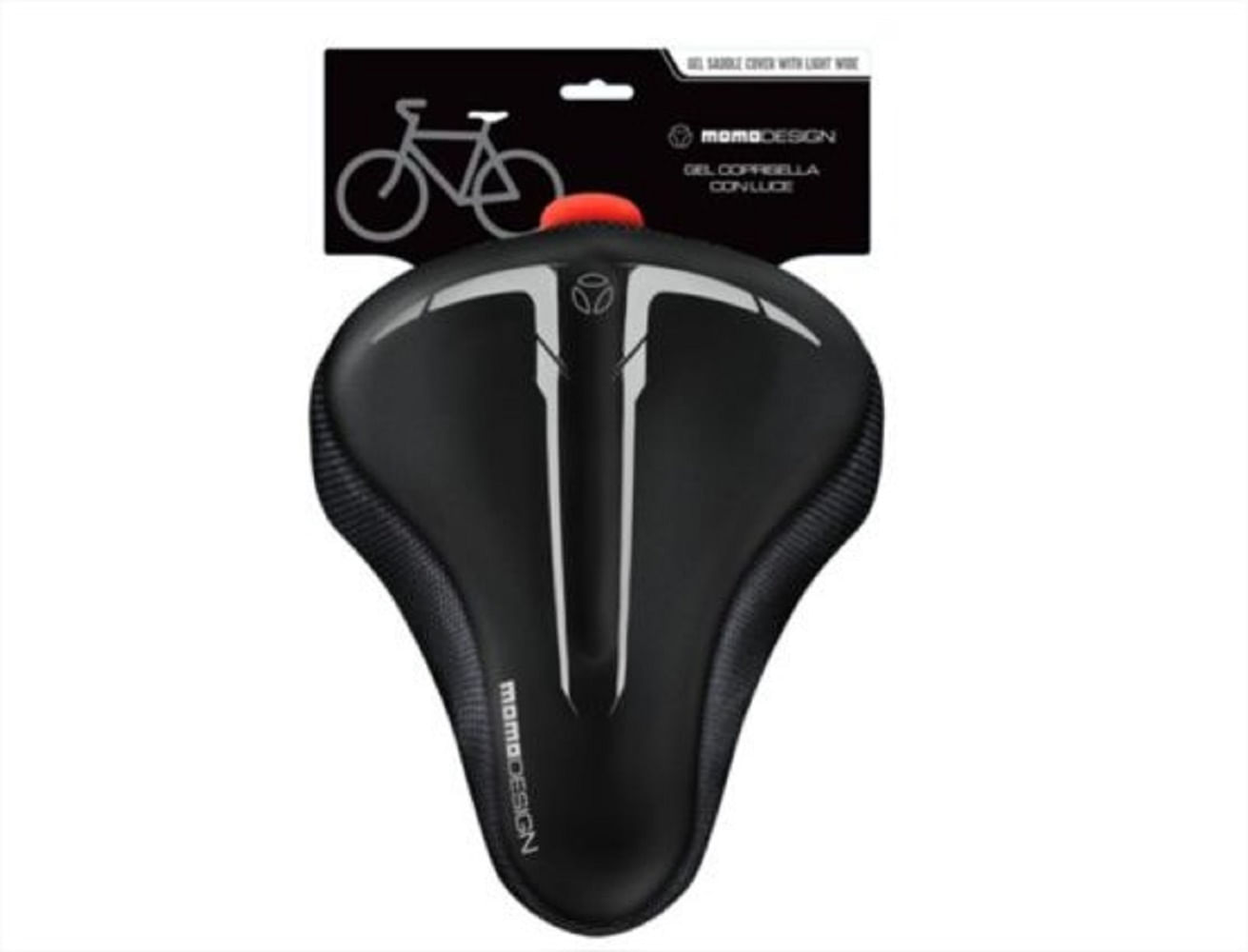 Cubre Asiento de Bicicleta de Gel Con Luz Trasera