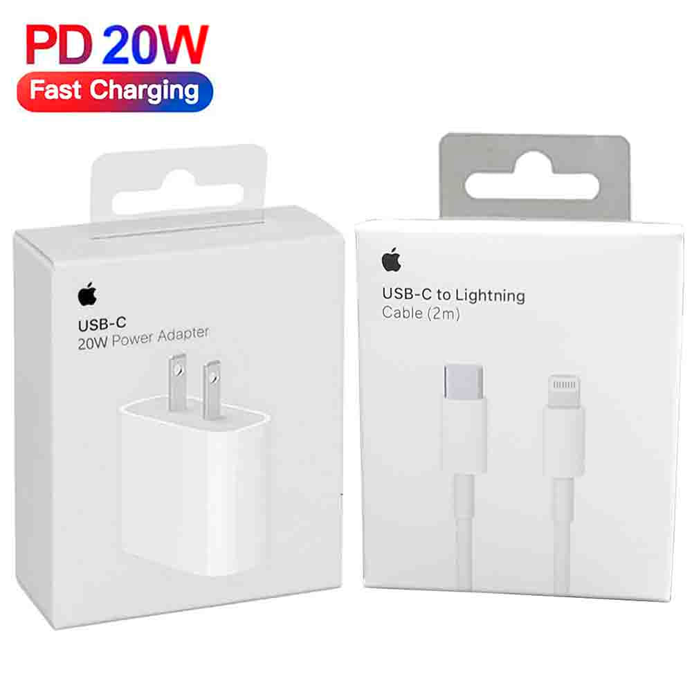 Cargador Apple 20w iPhone 12, 12 pro, 12 pro Max + cable de 2mt - Promart