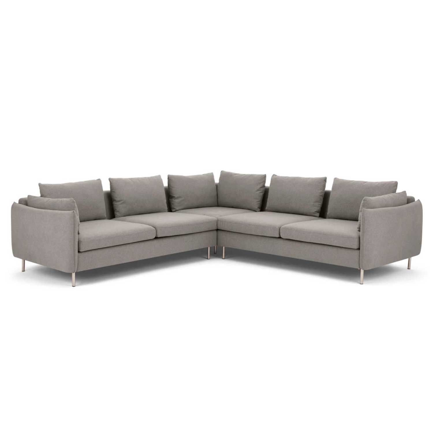 Sofá Esquinero de 5 Cuerpos Vento Yolodecoro Gris Manhattan