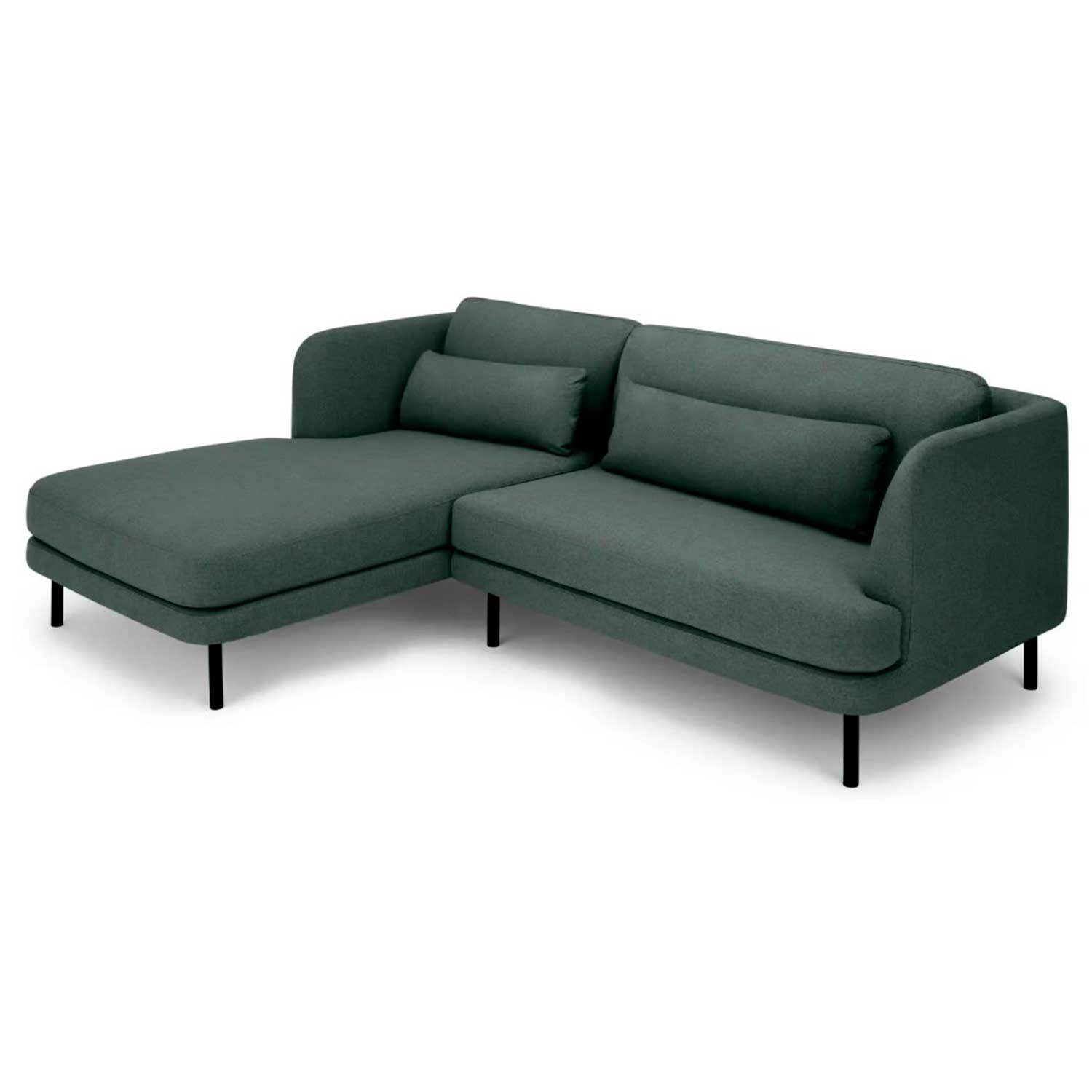 Sofá con Chaise Longue a la Izquierda Herman Yolodecoro Verde Bosque