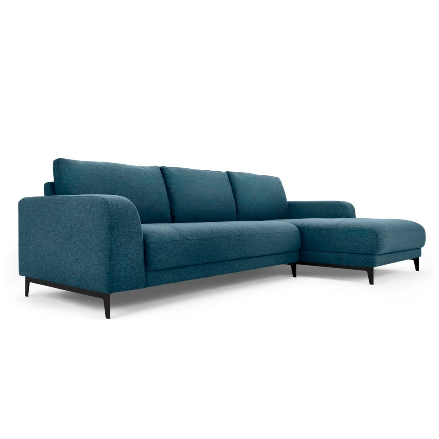 Sofá Esquinero con Chaise Longue a la Derecha Luciano Yolodecoro Azul