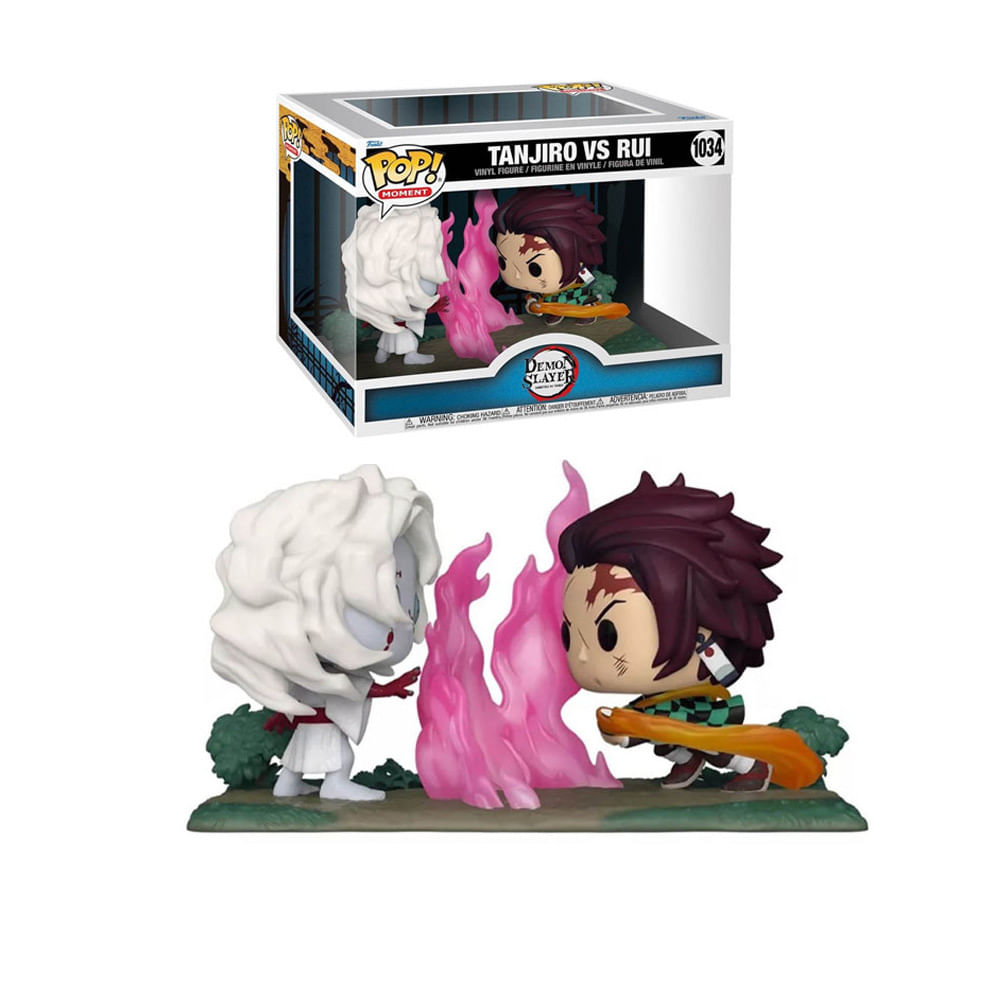 Geïllustreerde Display Doos Funko POP Moment: Demon Slayer - Tanjiro Vs. Rui - Společenské Deskové Verzamelobject Cadeau