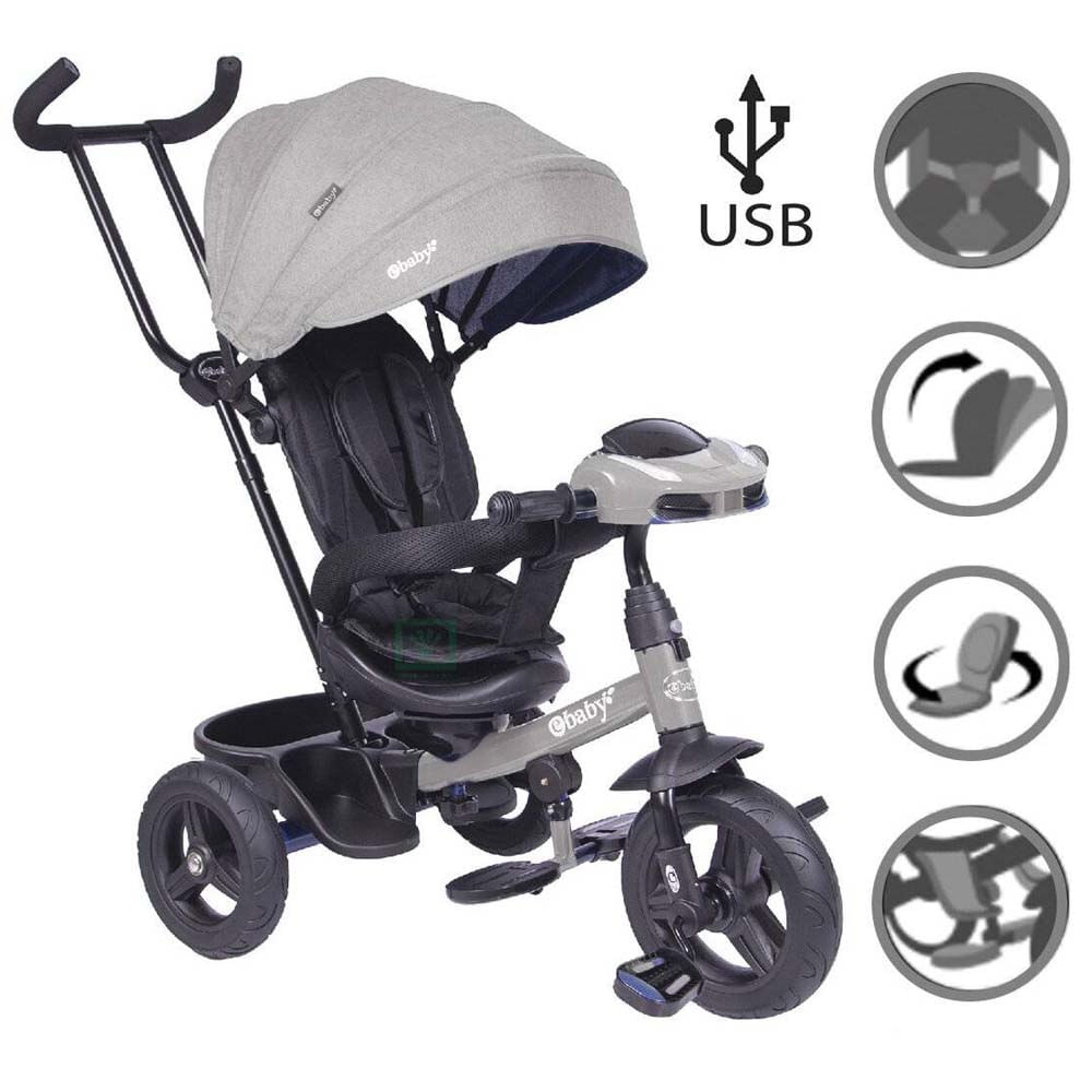 Triciclo Ebaby ESPIN EB380 Guiador GRAY con USB